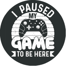 I paused...